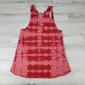 NWOT American Apparel Custom Red Bleach Tie Dye Box Tank Top Women's Size Medium